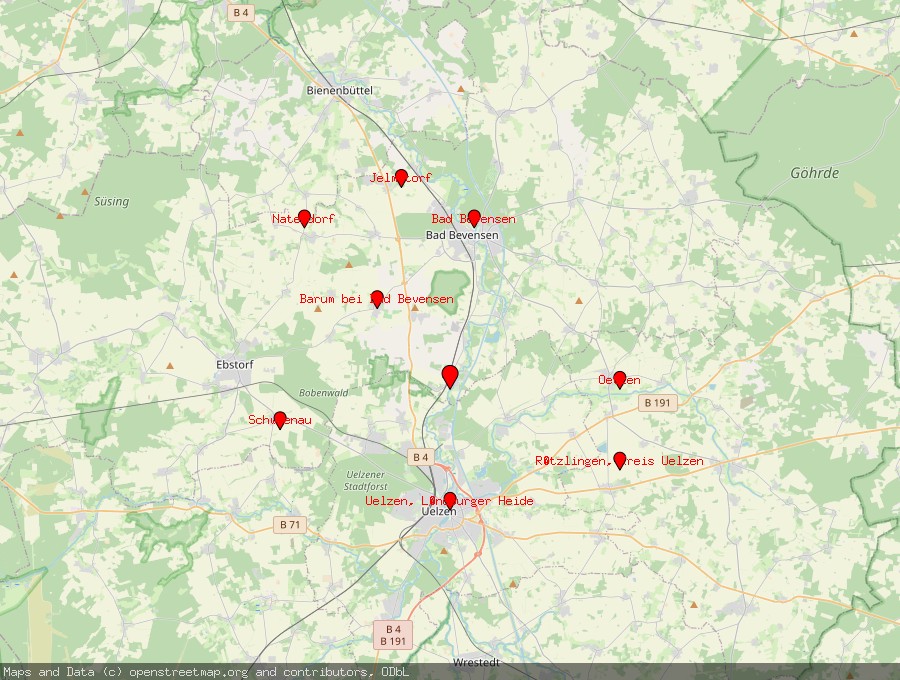 Landkarte von Emmendorf