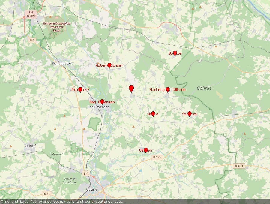 Landkarte von Römstedt